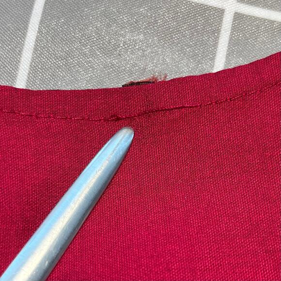 Fuchsia Pink Gold Chikankari Indian High Slits Half Sleeve Kurta Tunic Top M/L - Picture 13 of 13